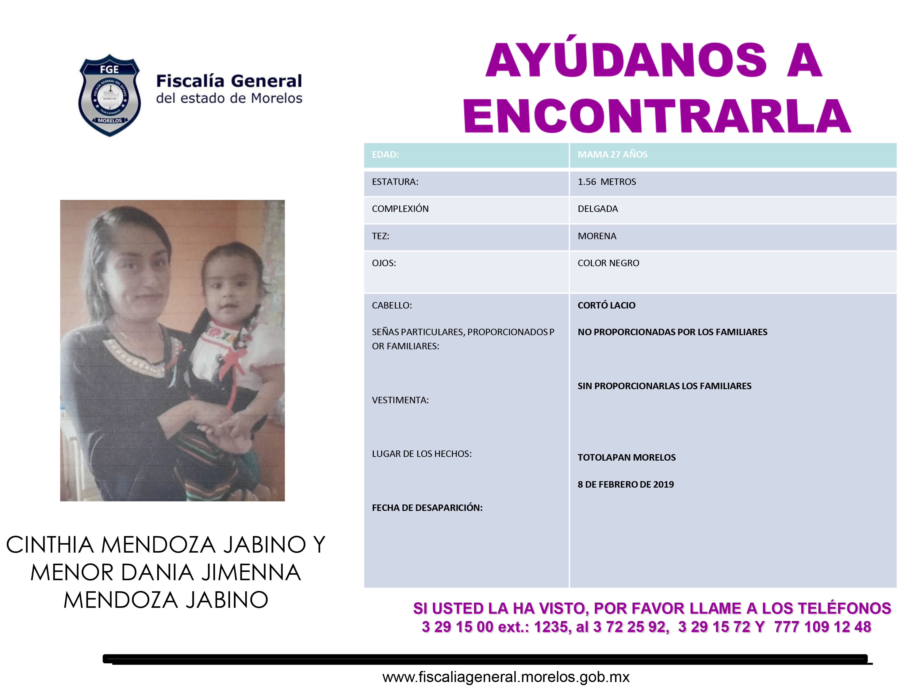 Cinthia Mendoza Jabino y Dania Jimena Mendoza Jabino