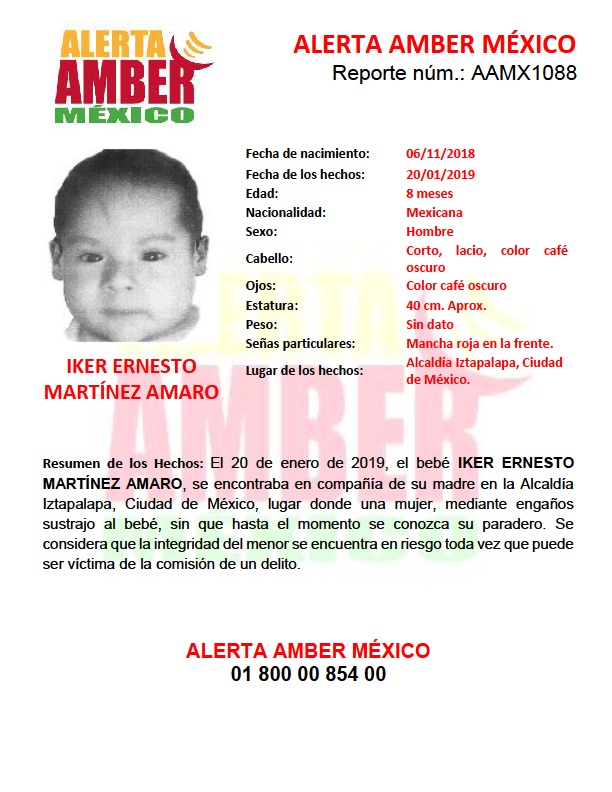 ALERTA AMBER IKER ERNESTO MARTÍNEZ AMARO (CDMX)