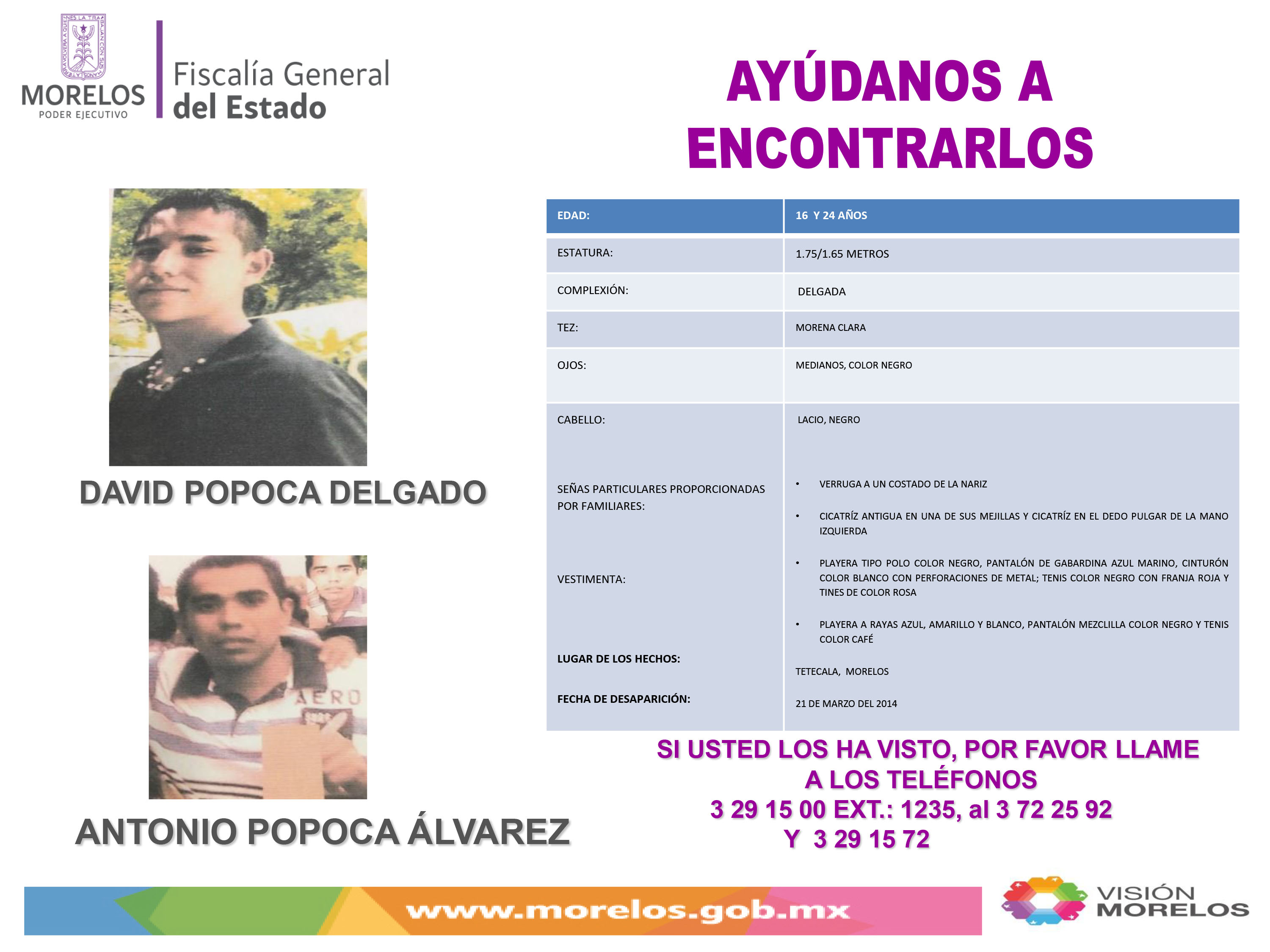 David Popoca Delgado y Antonio Popoca Álvarez