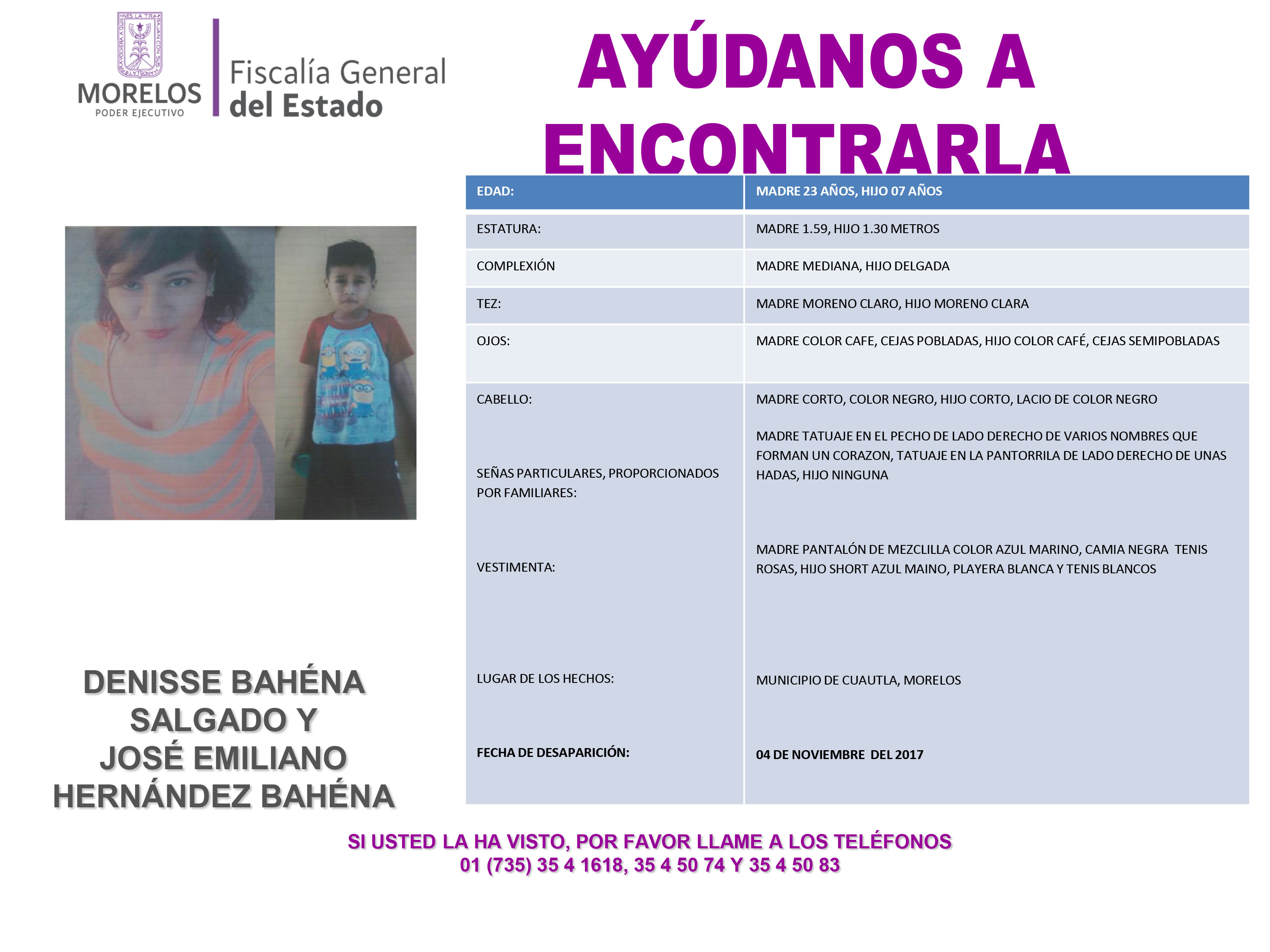 Denisse Bahéna Salgado y José Emiliano Hernández Bahéna