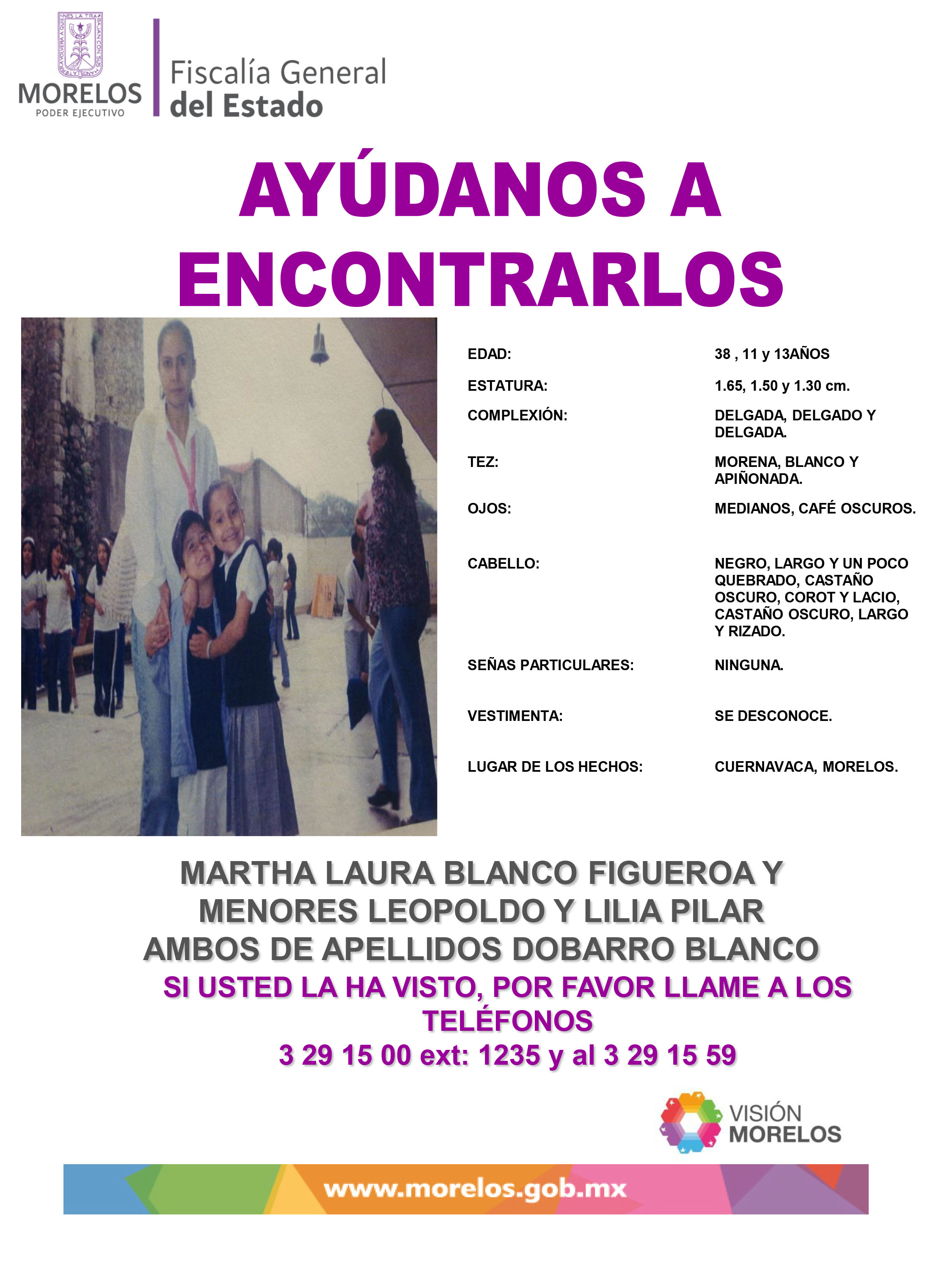 Martha Laura Blanco Figueroa, Leopoldo y Liliana Pilar Dobarro Blanco