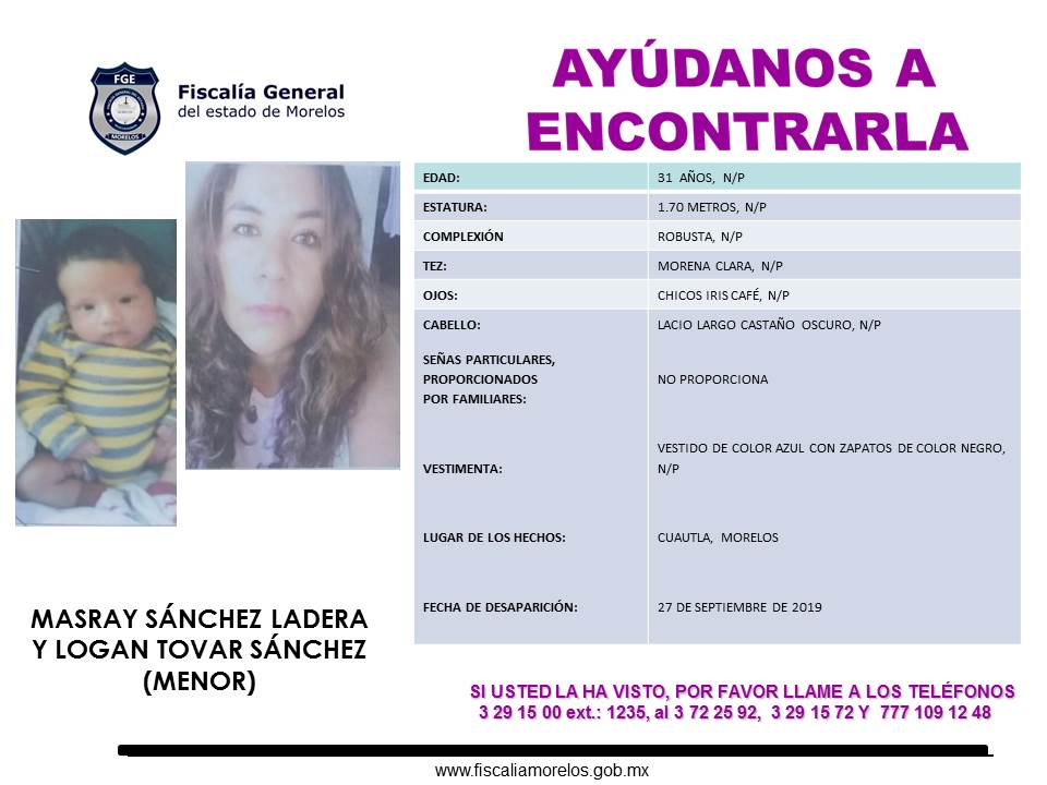 Masray Sánchez Ladera y Logar Tovar Sánchez (Menor)