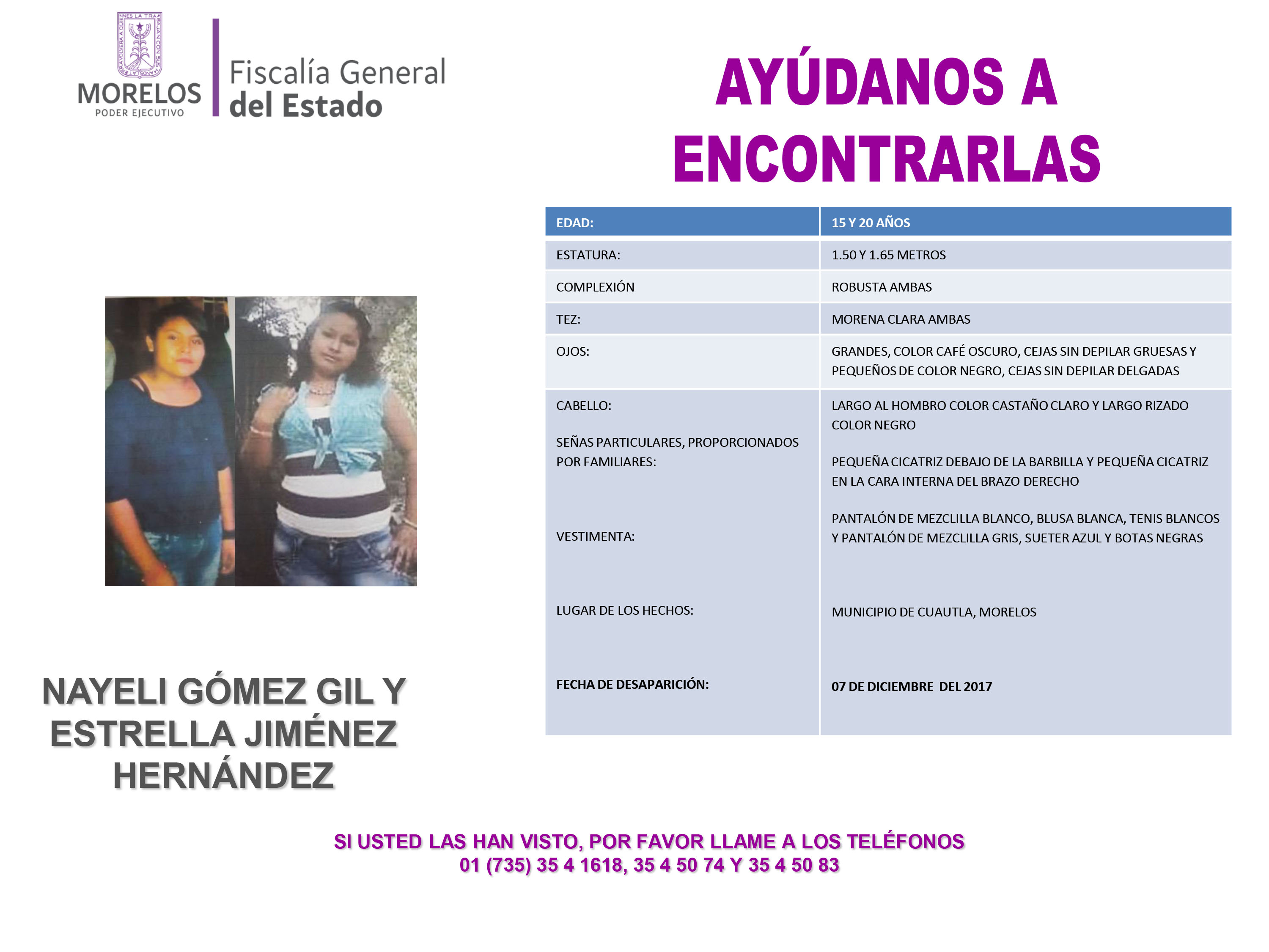 Nayeli Gómez Gil y Estrella Jiménez Hernández