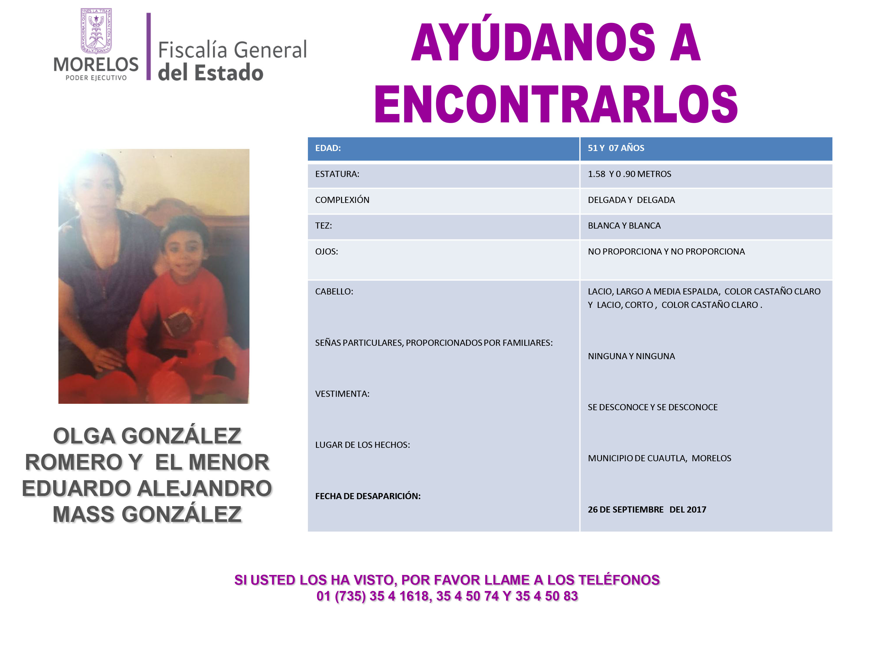 Olga González Romero y Eduardo Alejandro Mass González