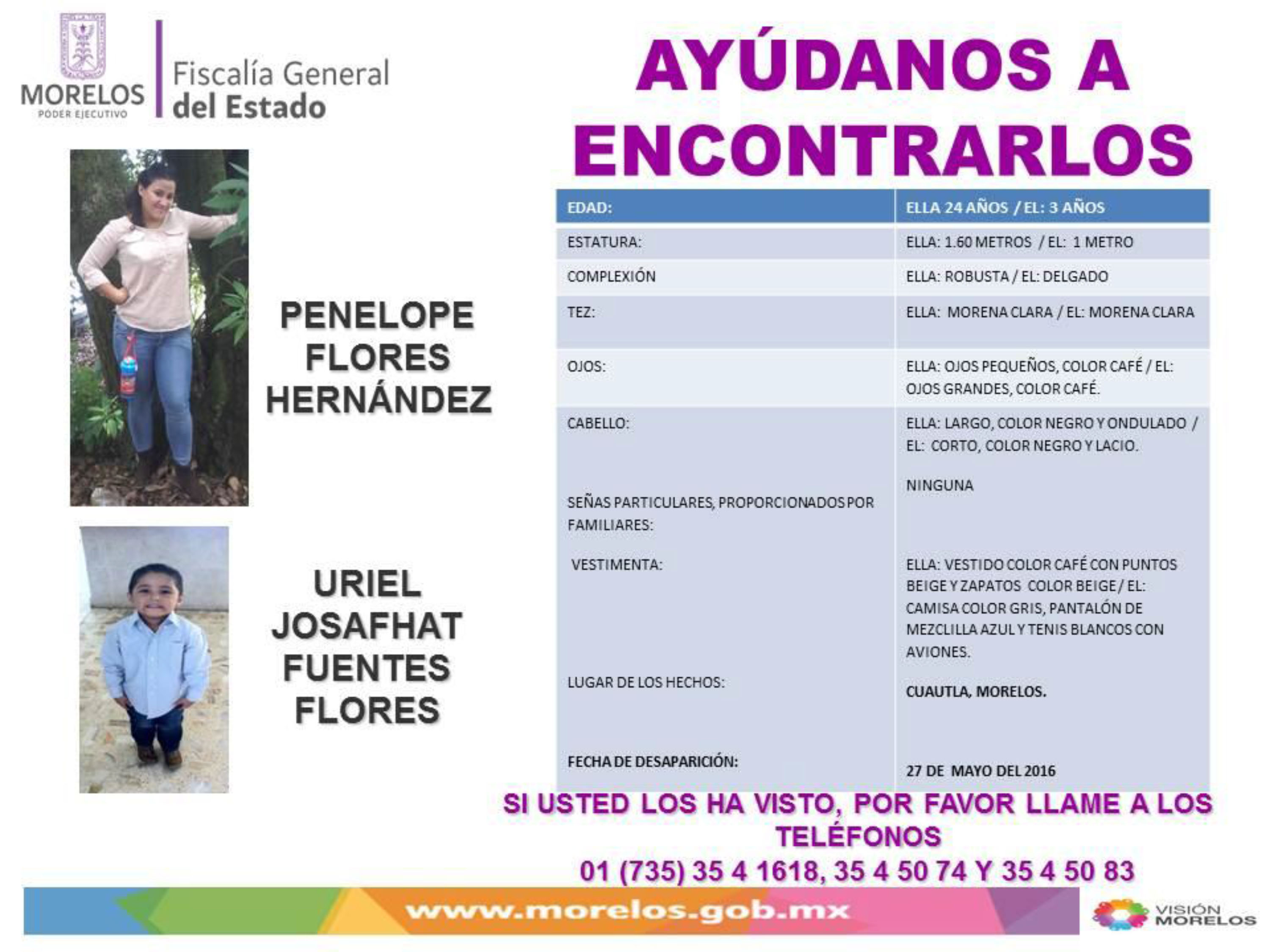 Penélope Flores Hernández y Uriel Josafat Fuentes Flores