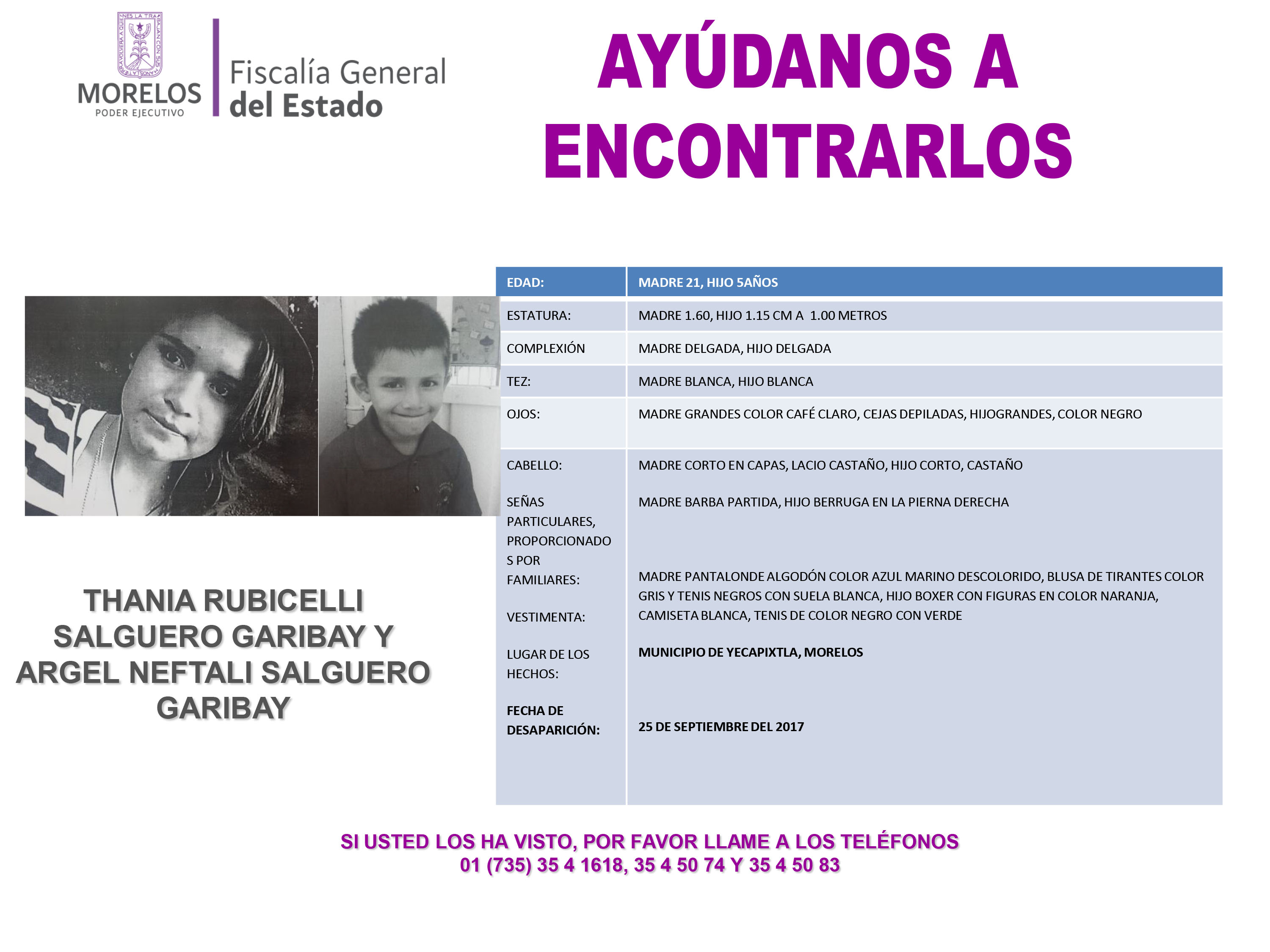 Thania Rubicelli Salguero Garibay y Argel Heftali Salguero Garibay