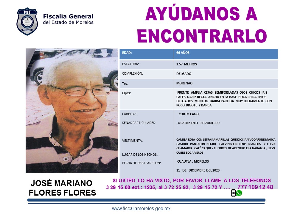 JOSÉ MARIANO FLORES FLORES