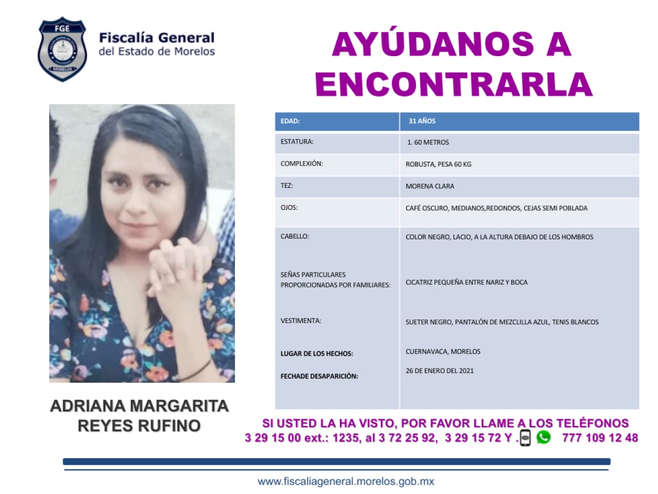 ADRIANA MARGARITA REYES RUFINO