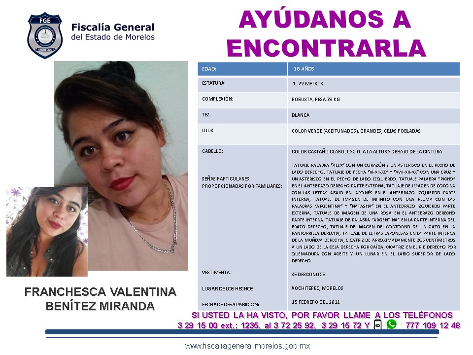 FRANCHESCA VALENTINA BENÍTEZ MIRANDA