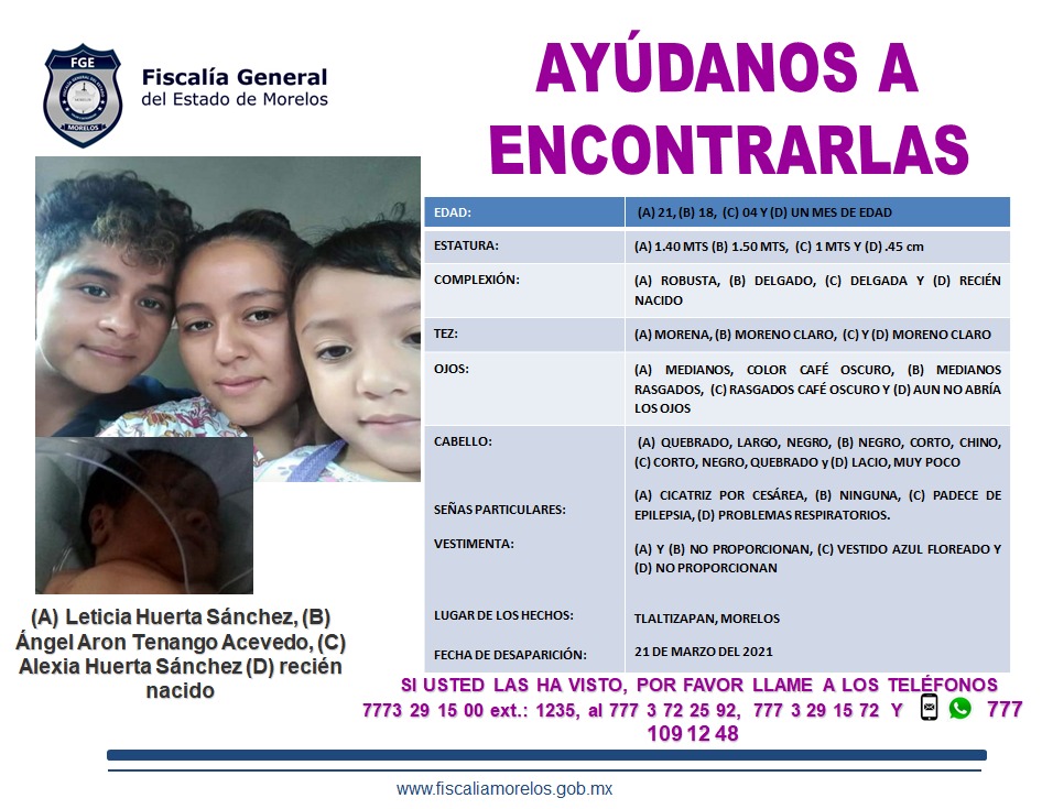 LETICIA HUERTA SÁNCHEZ Y MENORES