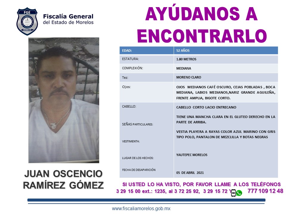 JUAN OSCENCIO RAMÍREZ GÓMEZ