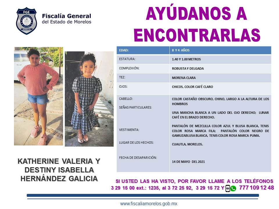 KATHERINE VALERIA Y DESTINY ISABELLA HERNÁNDEZ GALICIA