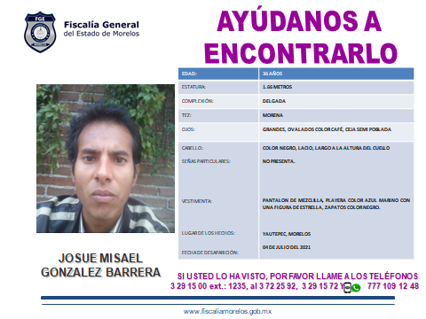 JOSUÉ MISAEL GONZÁLEZ BARRERA