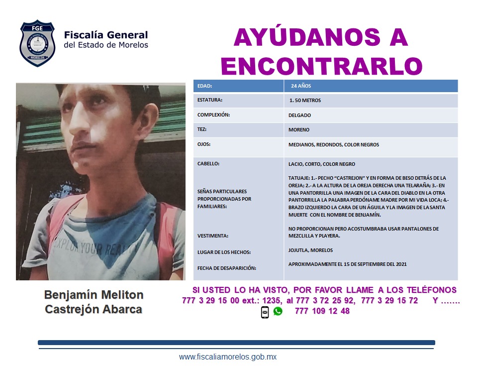 BENJAMÍN MELITÓN CASTREJÓN ABARCA