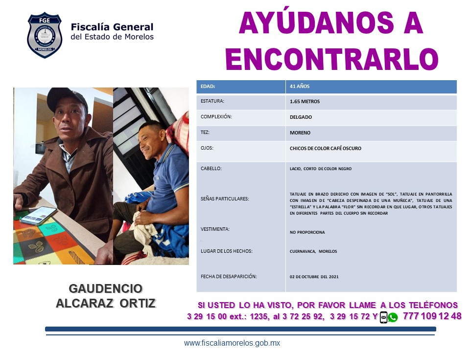 GAUDENCIO ALCARAZ ORTIZ