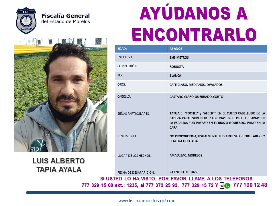 LUIS ALBERTO TAPIA AYALA