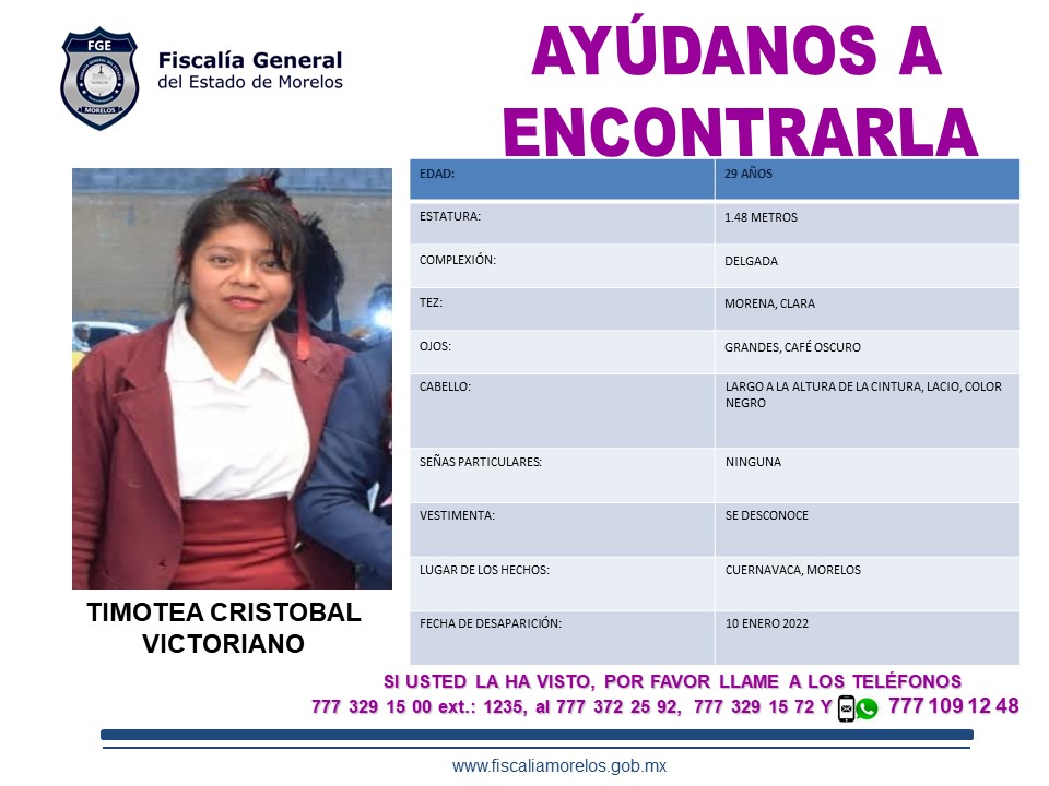 TIMOTEA CRISTOBAL VICTORIANO FLORES