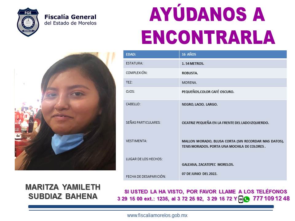 MARITZA YAMILETH SUBDIAZ BAHENA