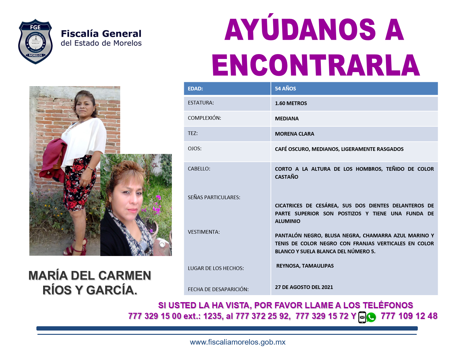 MARÍA DEL CARMEN RÍOS Y GARCÍA