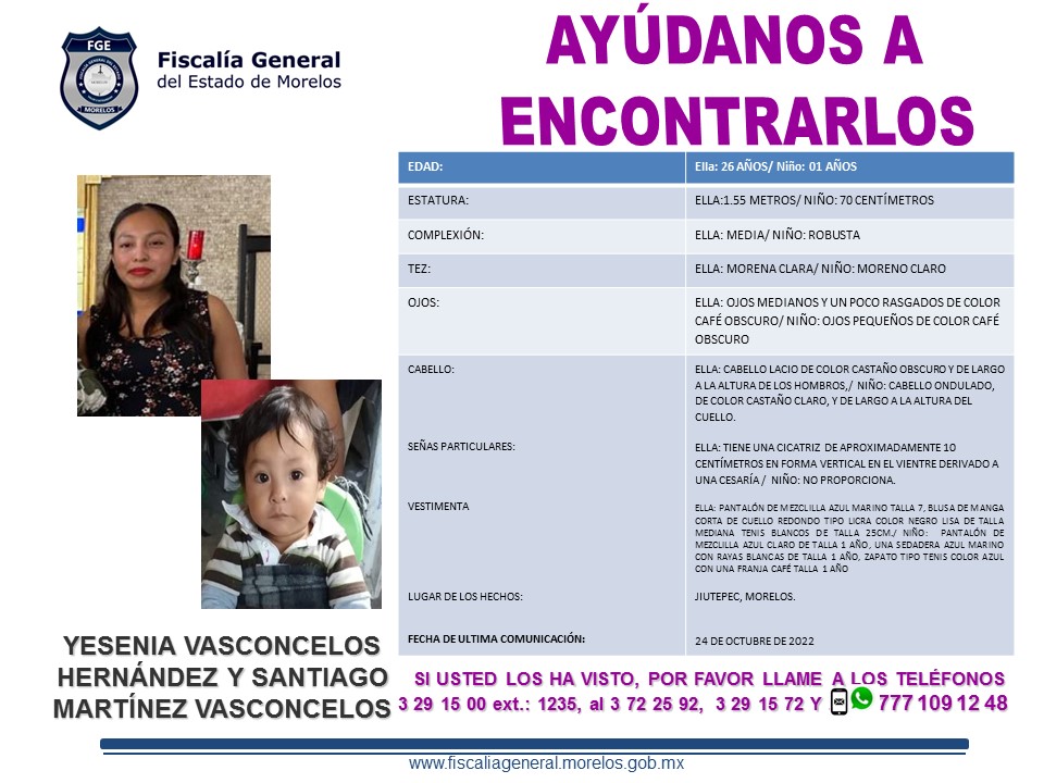 YESENIA VASCONCELOS HERNÁNDEZ Y SANTIAGO VASCONCELOS HERNÁNDEZ