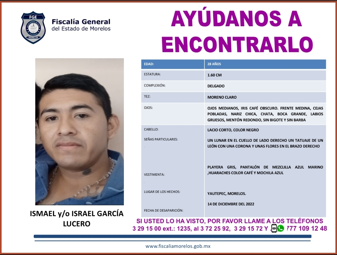 Ismael y/o Israel García Lucero