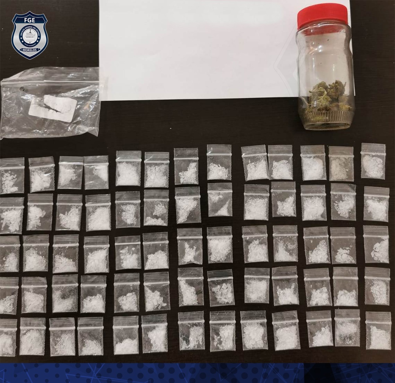 Elementos de la AIC y miembros del Ejército Mexicano localizan marihuana y metanfetamina en dosis en el municipio de Jojutla