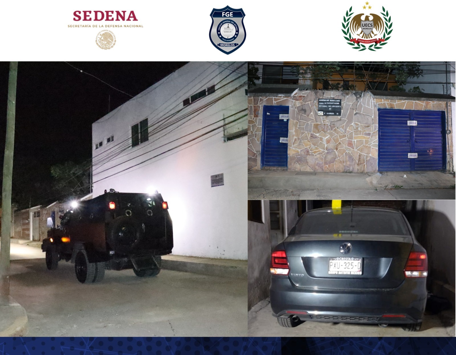La FIDAI en operativo coordinado con el Ejército Mexicano, aseguró inmueble en Cuernavaca relacionado con el delito de robo de vehículo