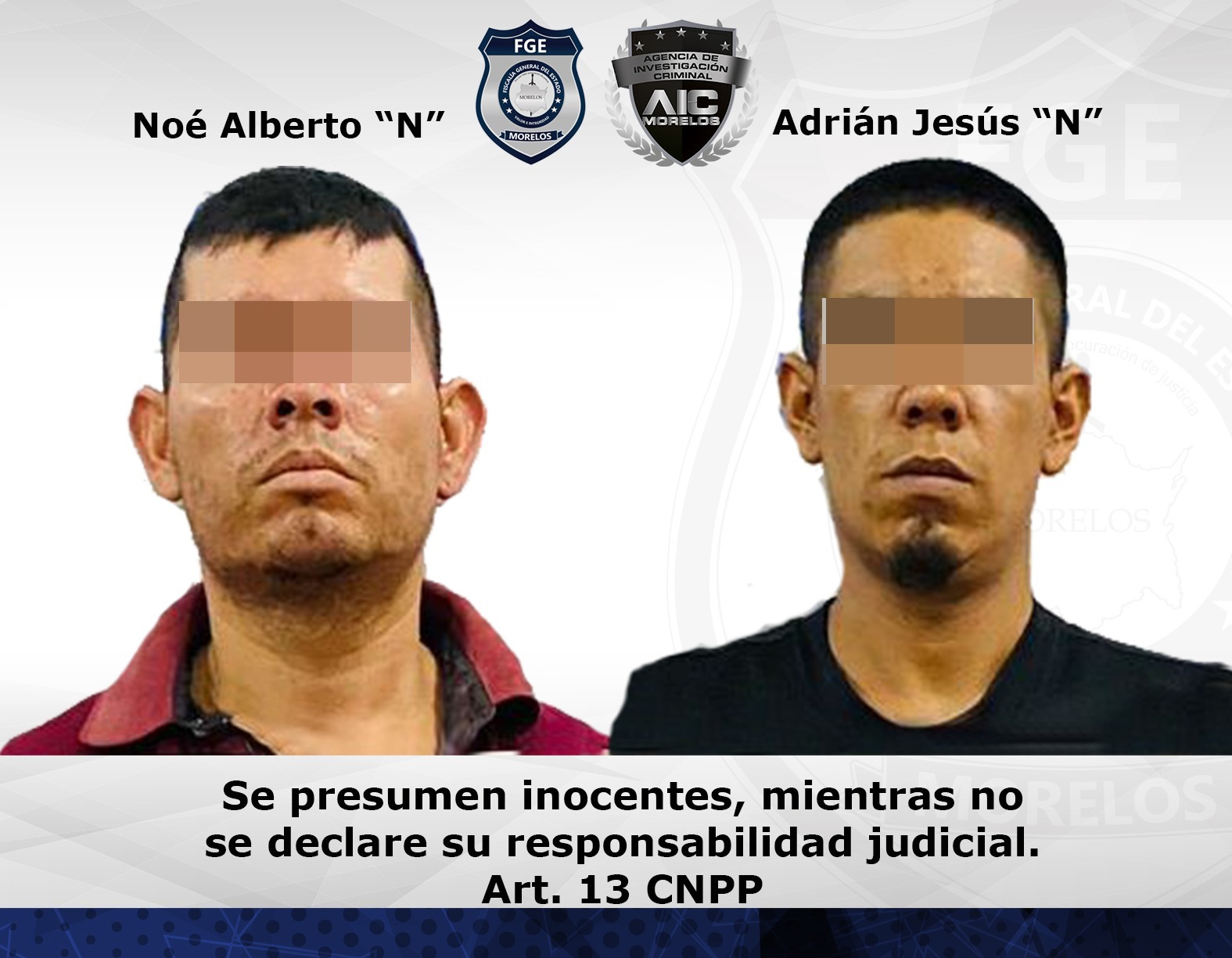 Detectives de la AIC aseguran a “La Zorra” y “El Vacuni” en el municipio de Tlaltizapán en poder de narcótico