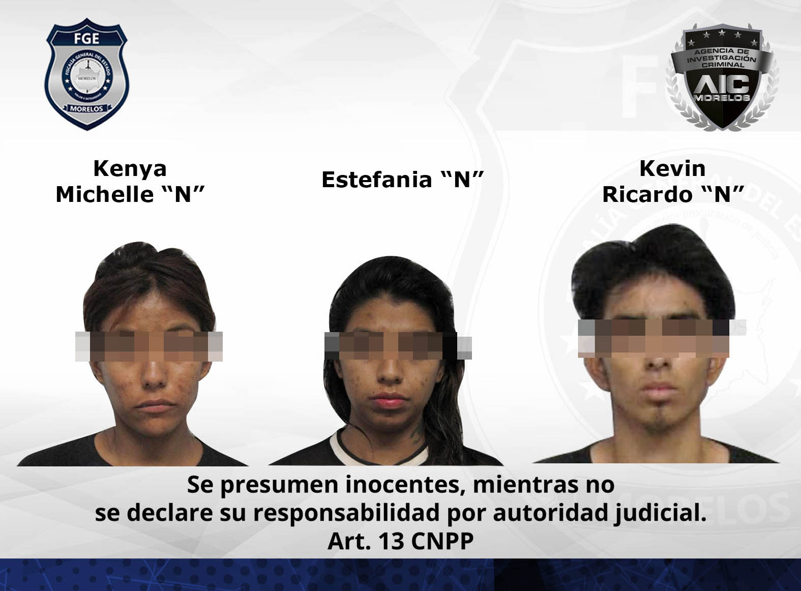 Dos mujeres y un hombre vinculados por robo de vehículo