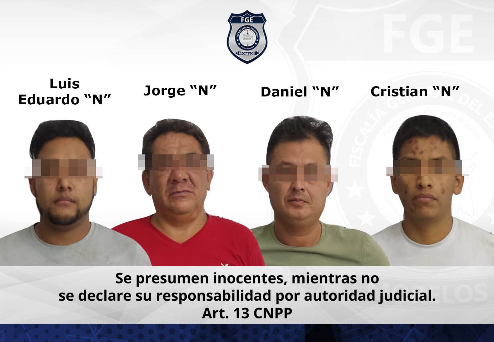 Fiscalía Oriente obtiene vinculación a proceso en contra de cuatro masculinos por robo en Yautepec
