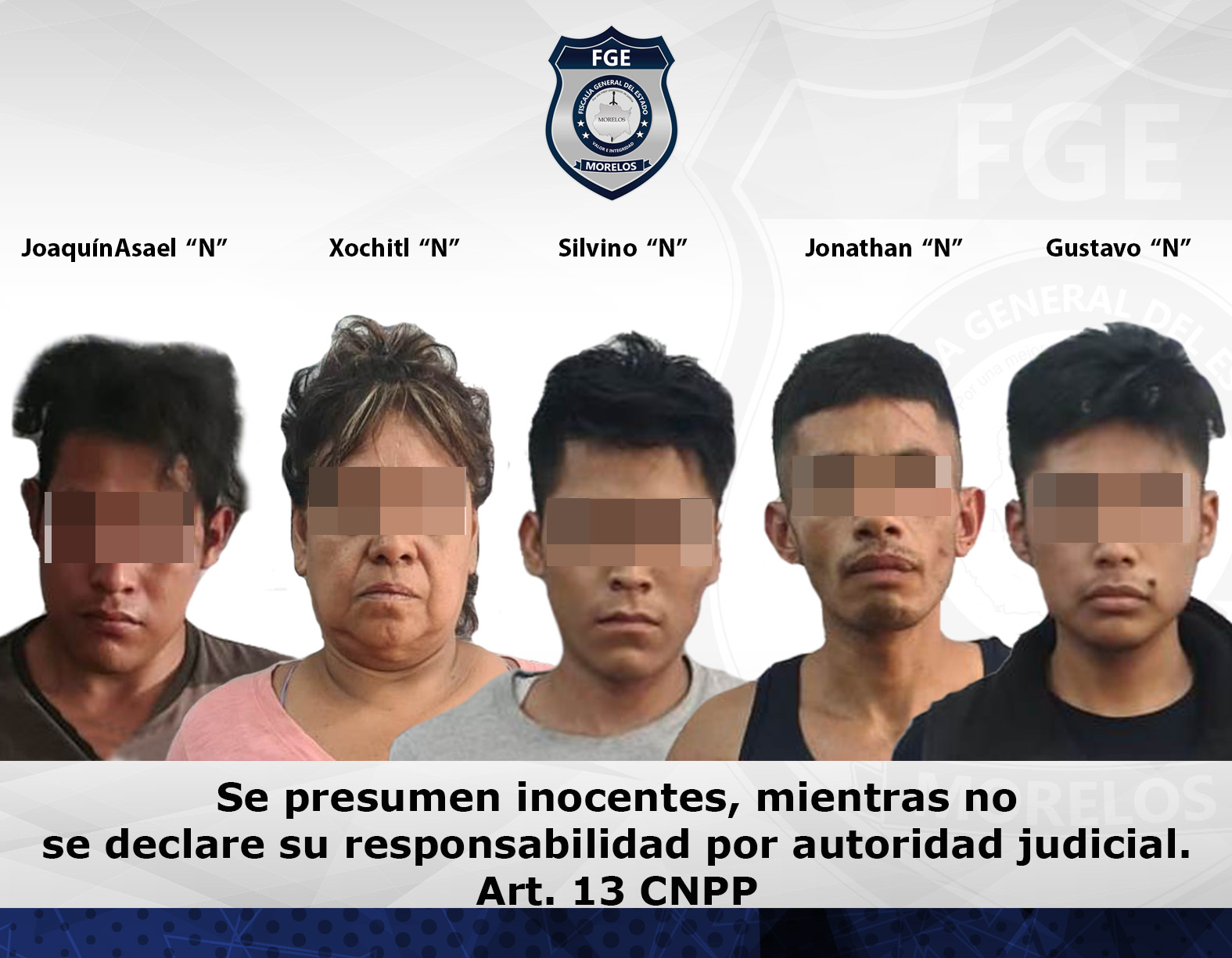 Nueve detenidos en Puente de Ixtla quedan vinculados a proceso, con medida cautelar de prisión preventiva justificada