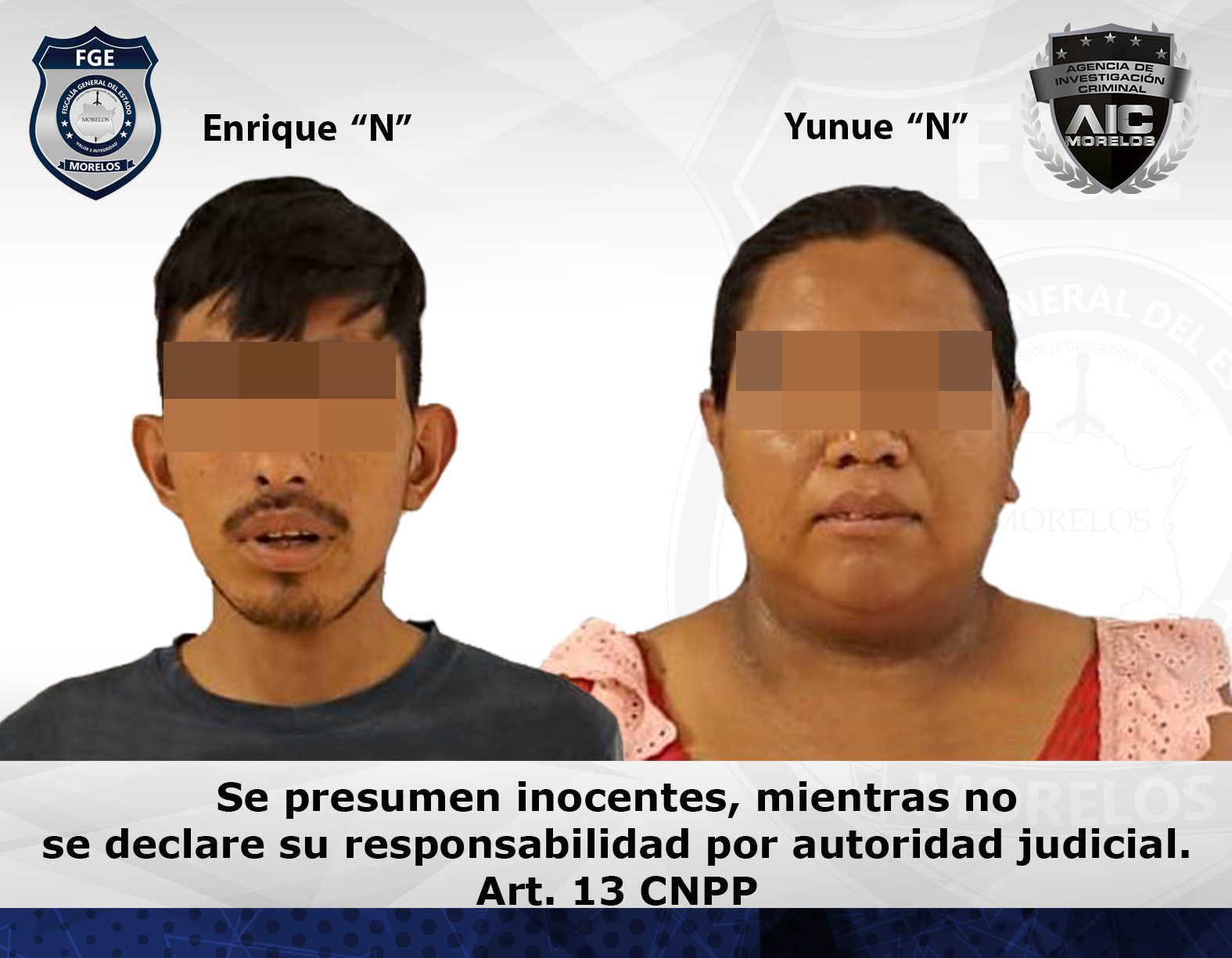 AIC realiza detención en flagrancia contra pareja por delitos contra la salud en Jiutepec
