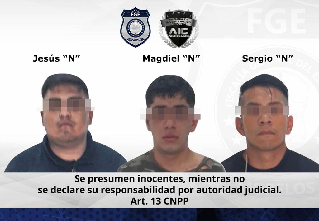 AIC cumplimenta aprehensión contra tres masculinos por robo