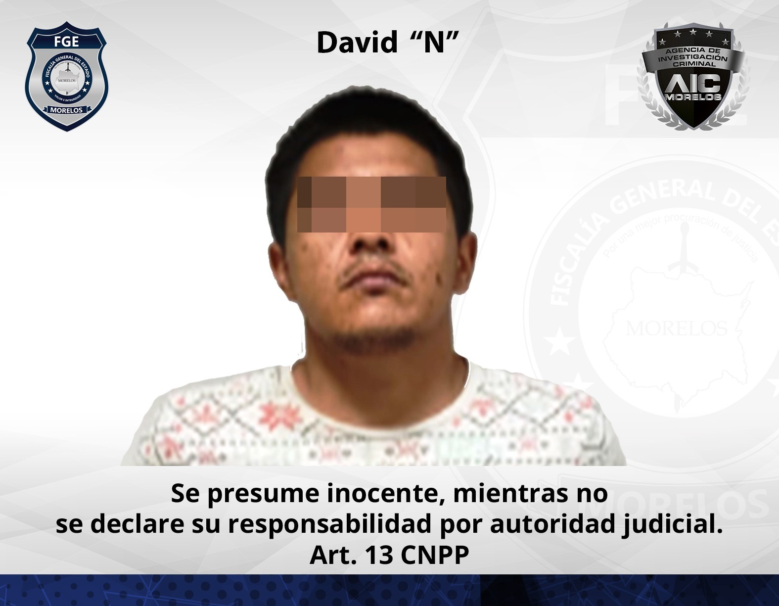 Masculino vinculado a proceso por homicidio en Cuautla
