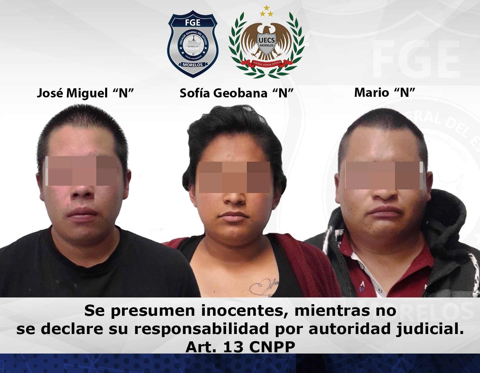 Desarticula FIDAI célula delictiva dedicada al secuestro carretero en el municipio de Huitzilac