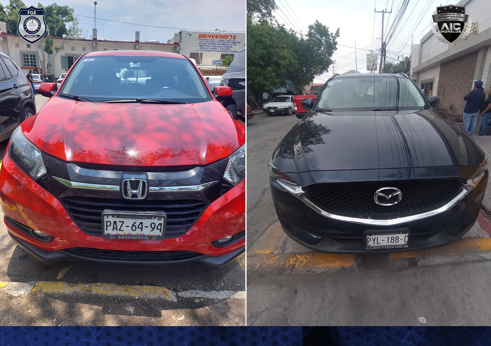 Agentes de Investigación Criminal aseguran en dos municipios del Sur de Morelos un par de vehículos de procedencia ilícita