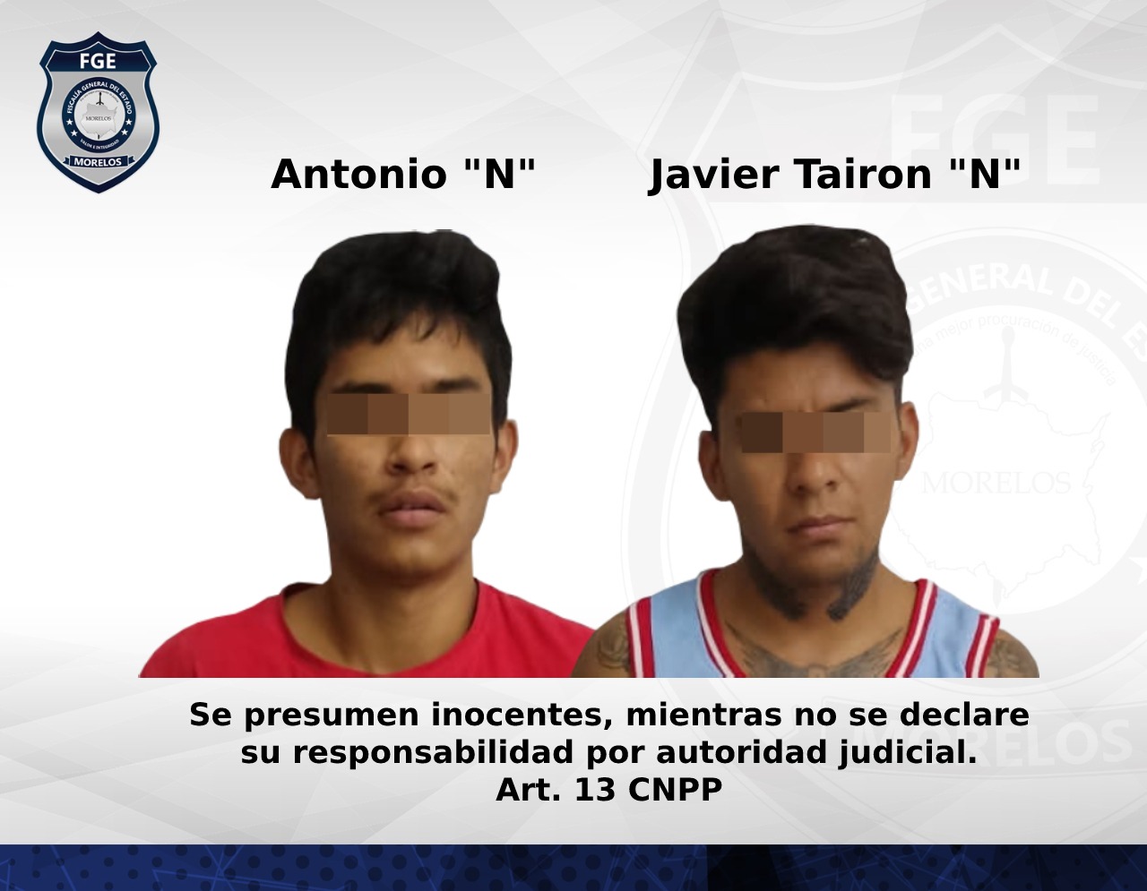 Fiscalía Metropolitana obtiene vinculación en contra de masculinos por tentativa de robo de vehículo en Cuernavaca