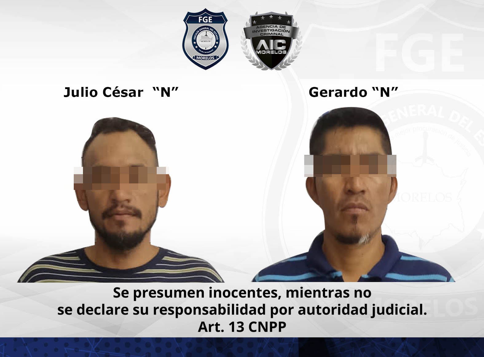 AIC Oriente cumplimenta orden de aprehensión contra dos masculinos por homicidio calificado
