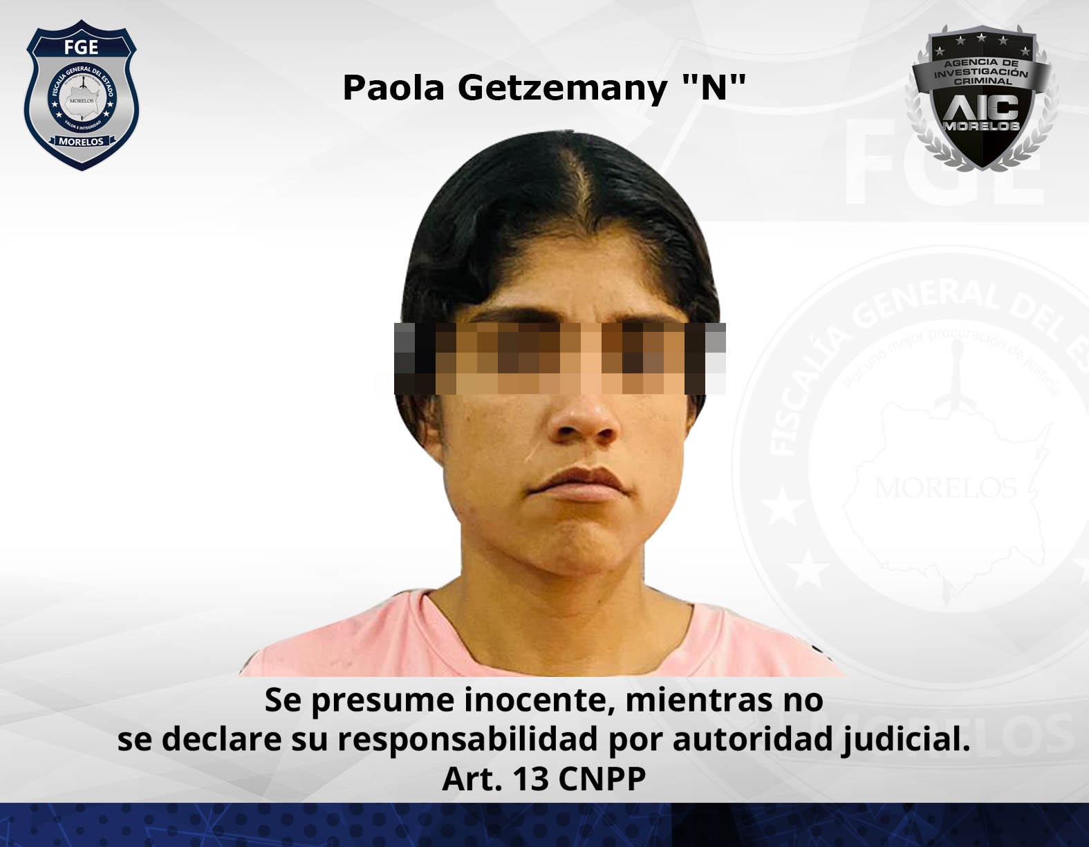 Agentes investigadores aprehenden en el municipio de Zacatepec a mujer que incumplió medidas cautelares