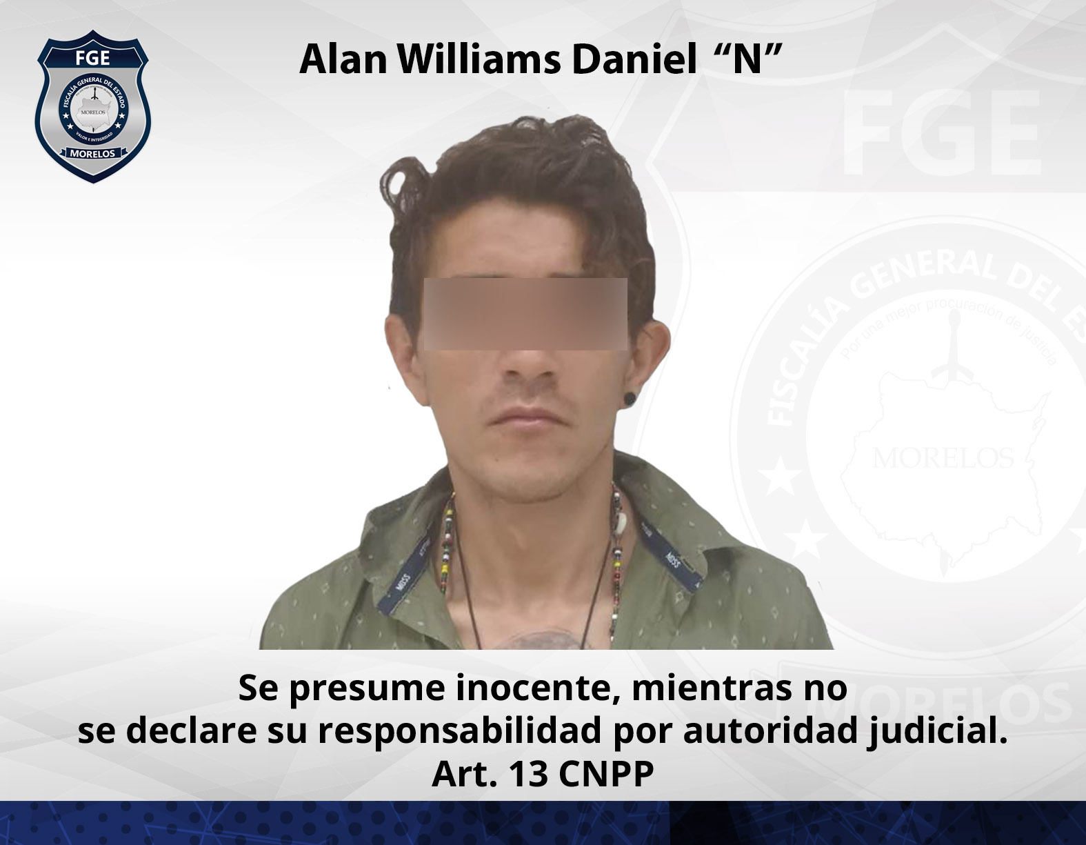 Detiene Fiscalía especializada a presunto feminicida