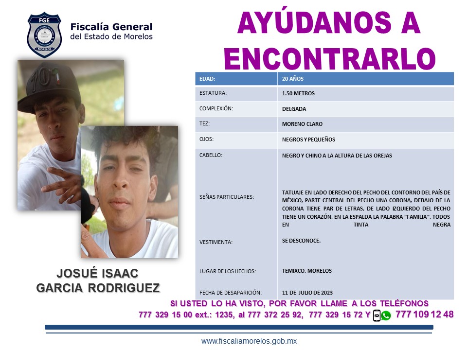 JOSUÉ ISAAC GARCÍA RODRÍGUEZ