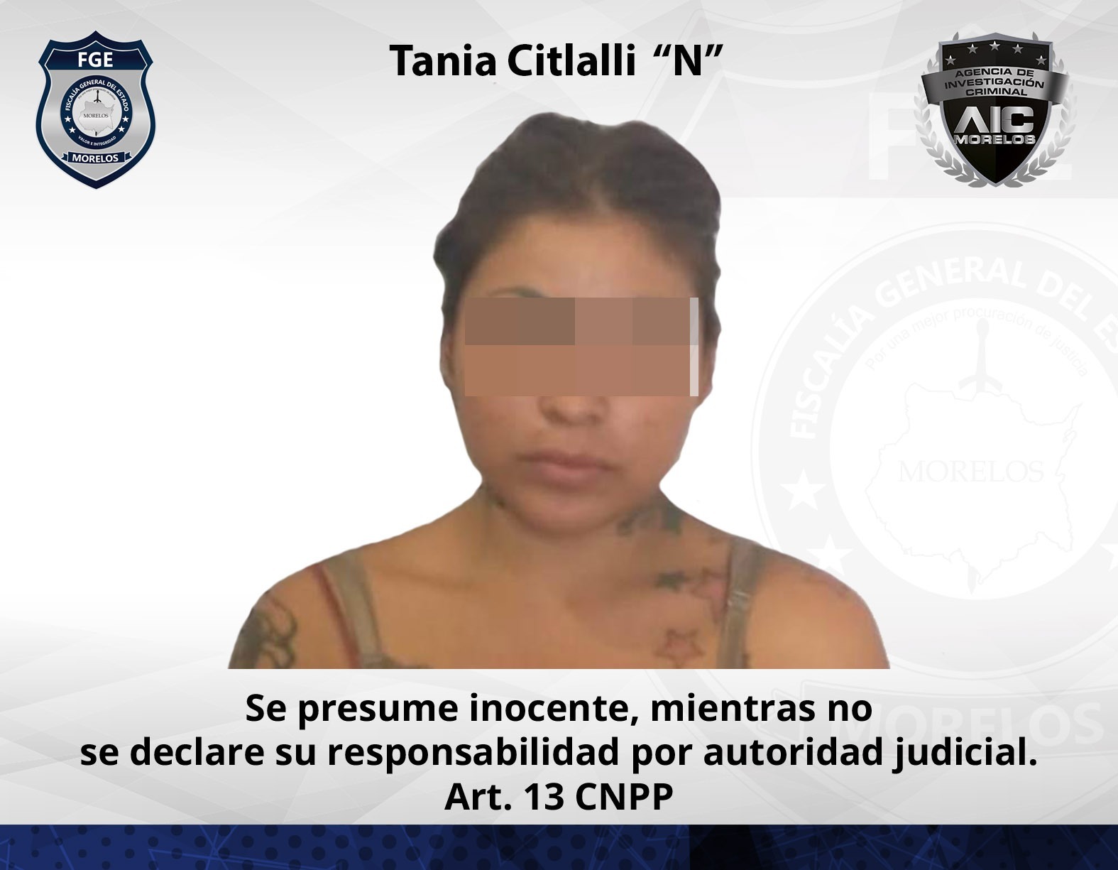 Policías de investigación aprehenden a “La Citlalli” en Jojutla por incumplir medidas cautelares, en proceso por narcomenudeo