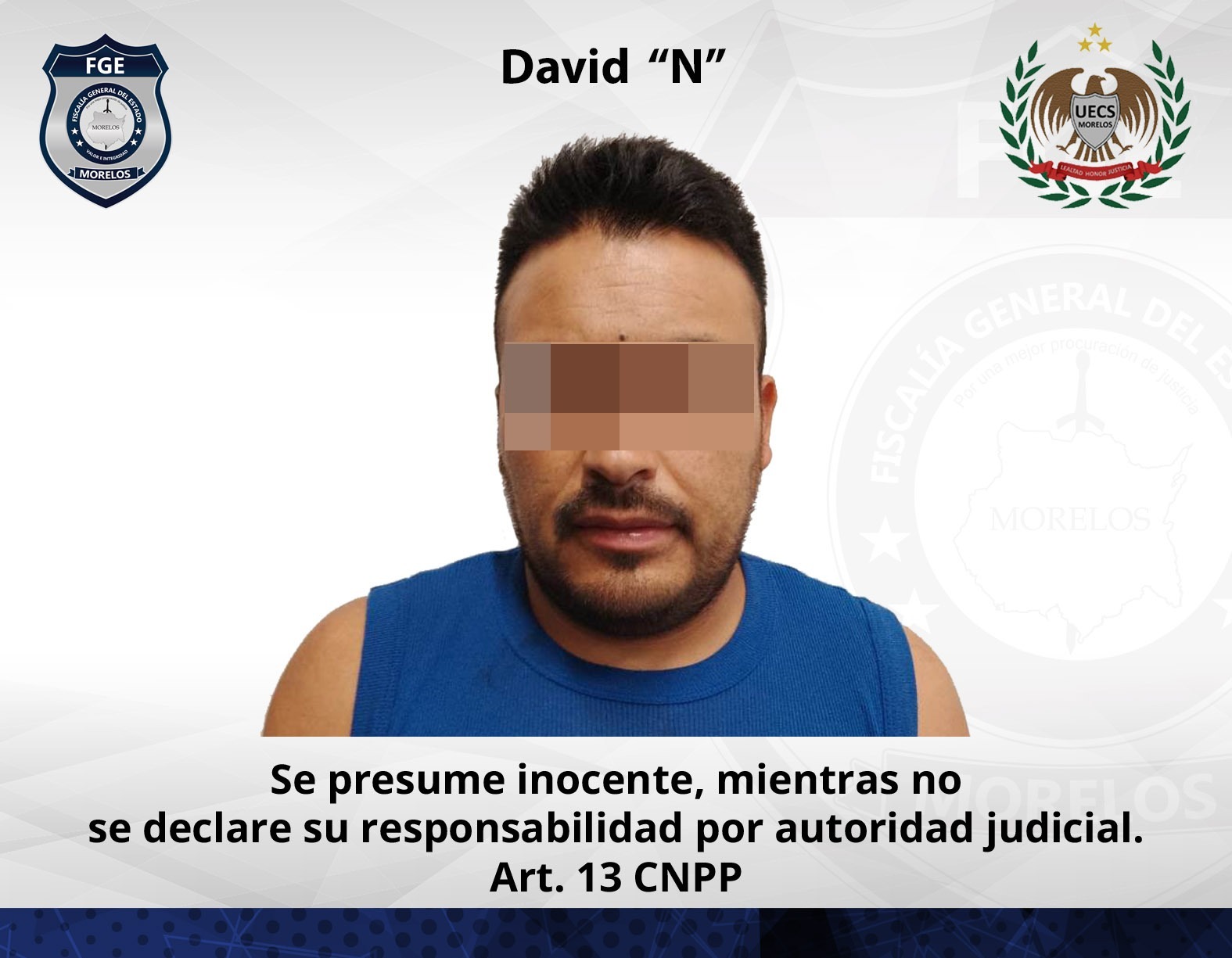 FIDAI obtiene vinculación contra masculino por secuestro cometido en Huitzilac