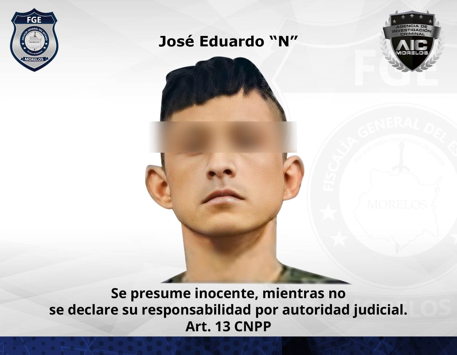 AIC realiza aprehensión de masculino por homicidio