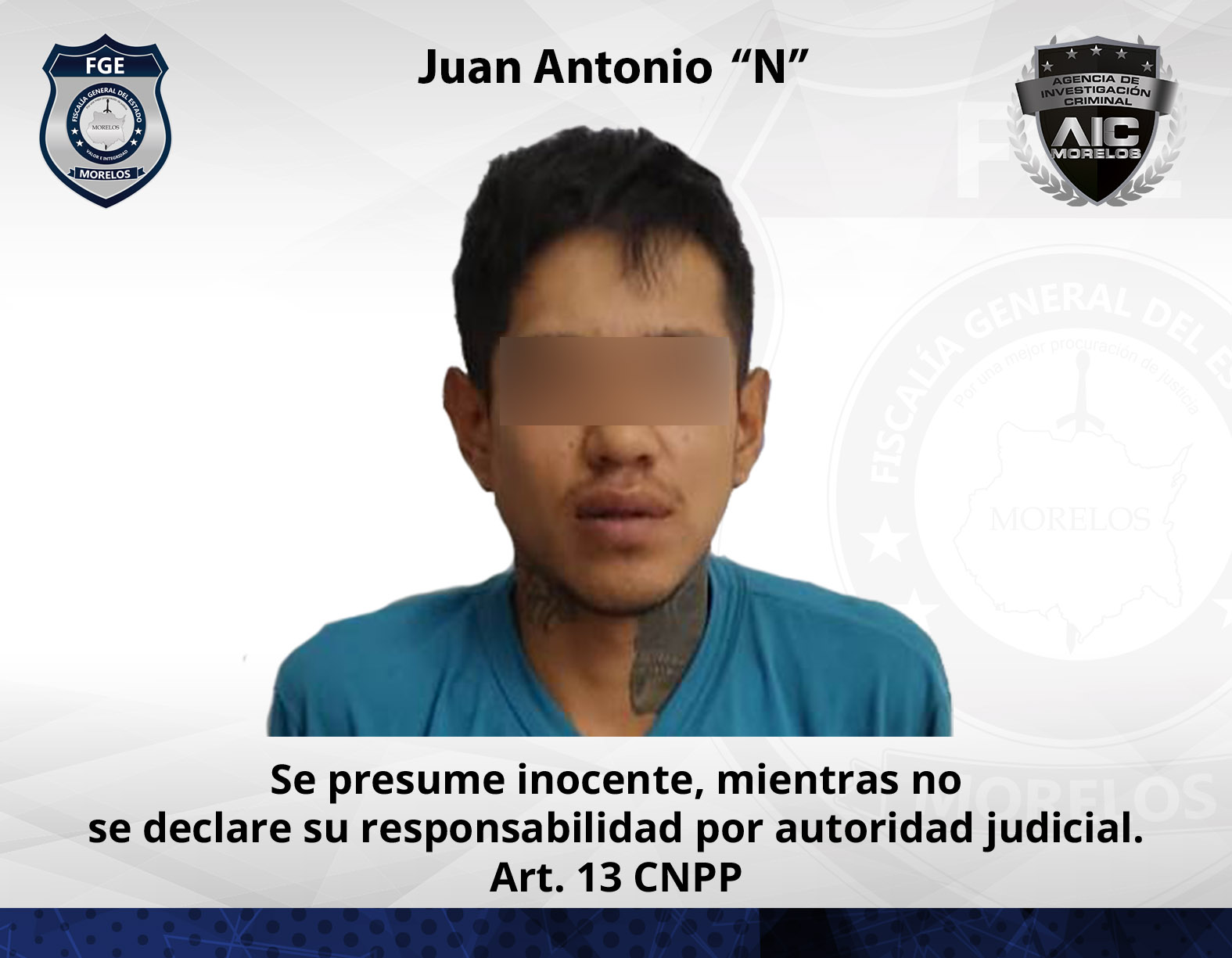 Prisión preventiva contra masculino por homicidio