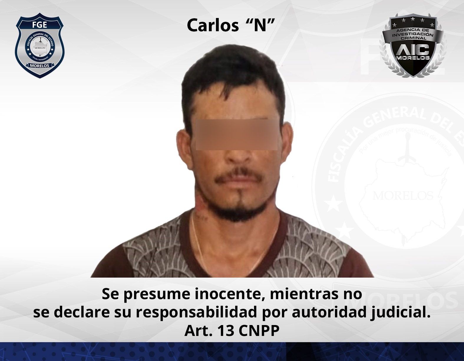 Aprehenden al “Michoacano” en Tetecala por incumplir medidas cautelares ordenadas por el juez en proceso por narcomenudeo