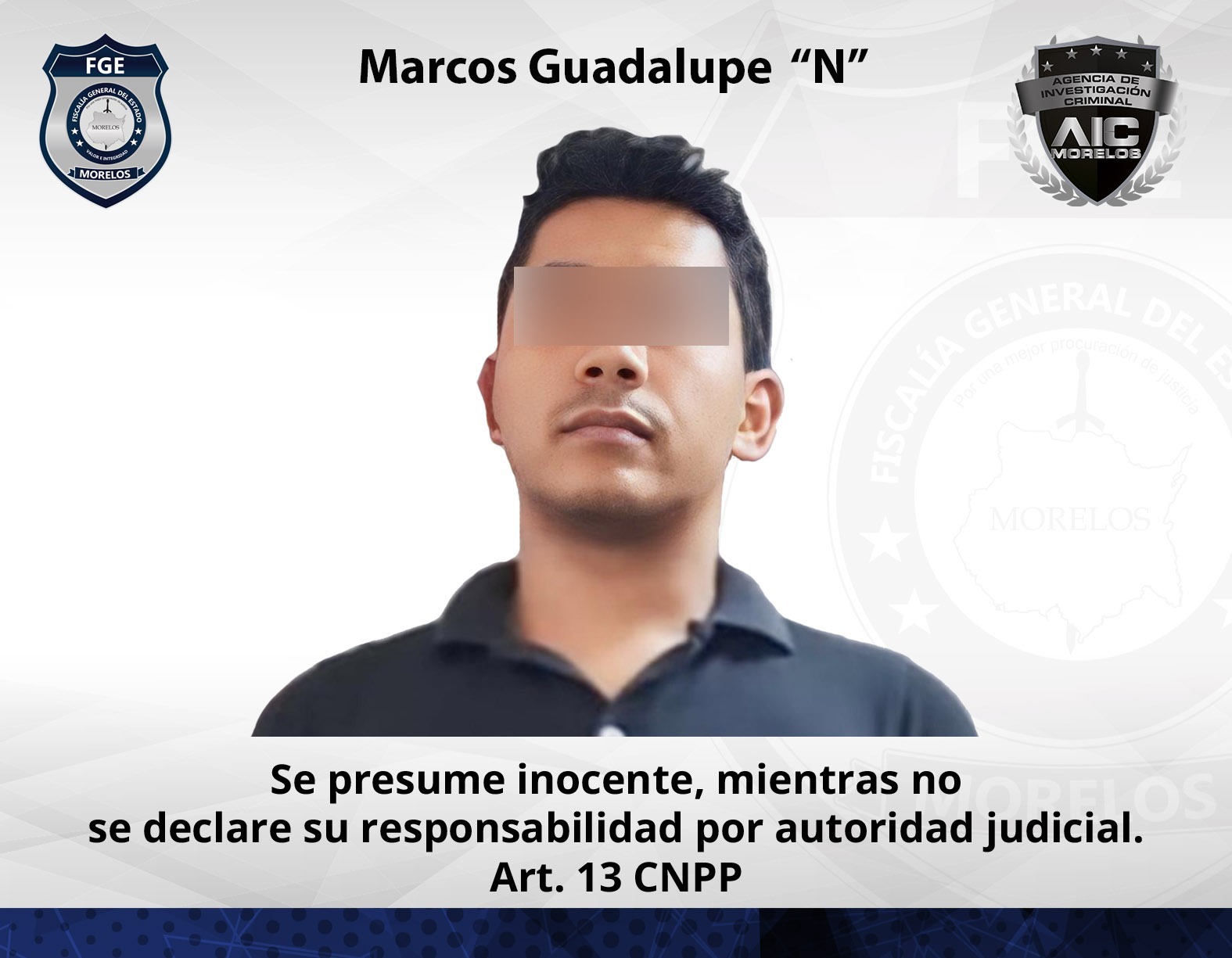 Masculino vinculado por violación en el municipio de Tlayacapan
