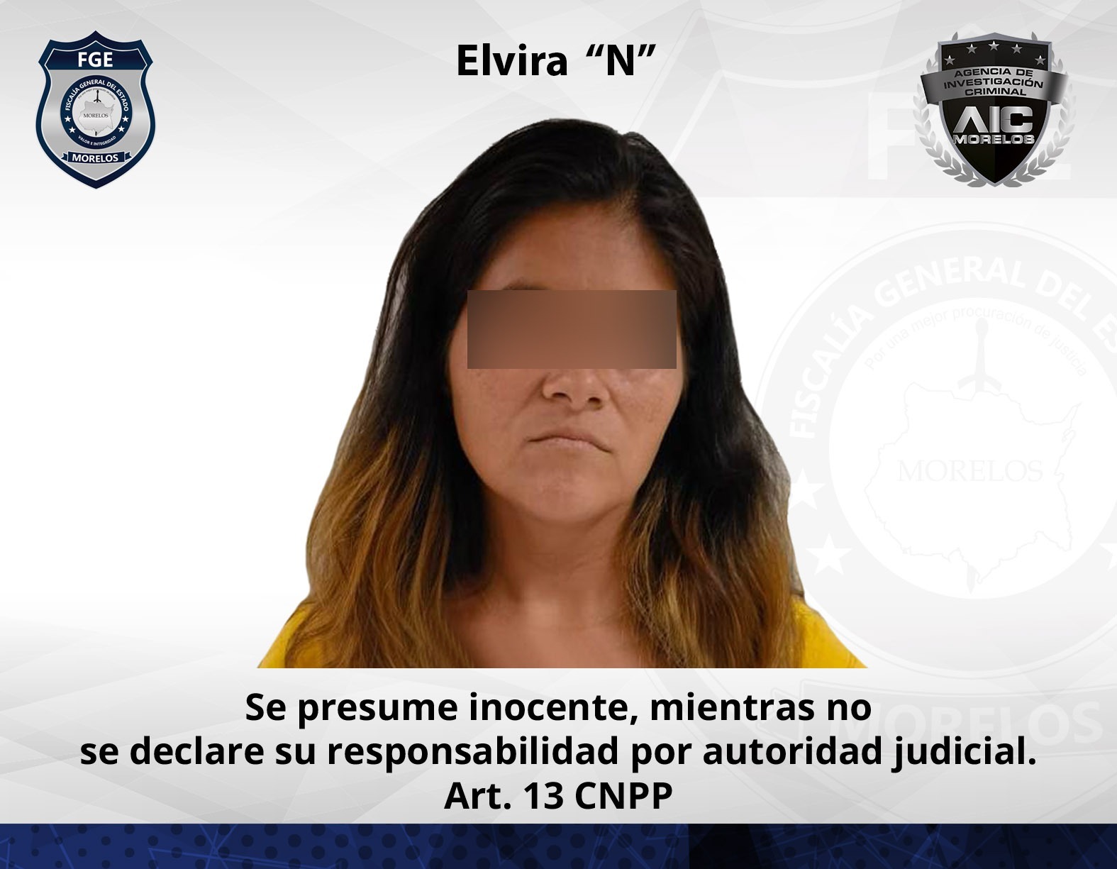 Femenina vinculada a proceso homicidio en Yautepec