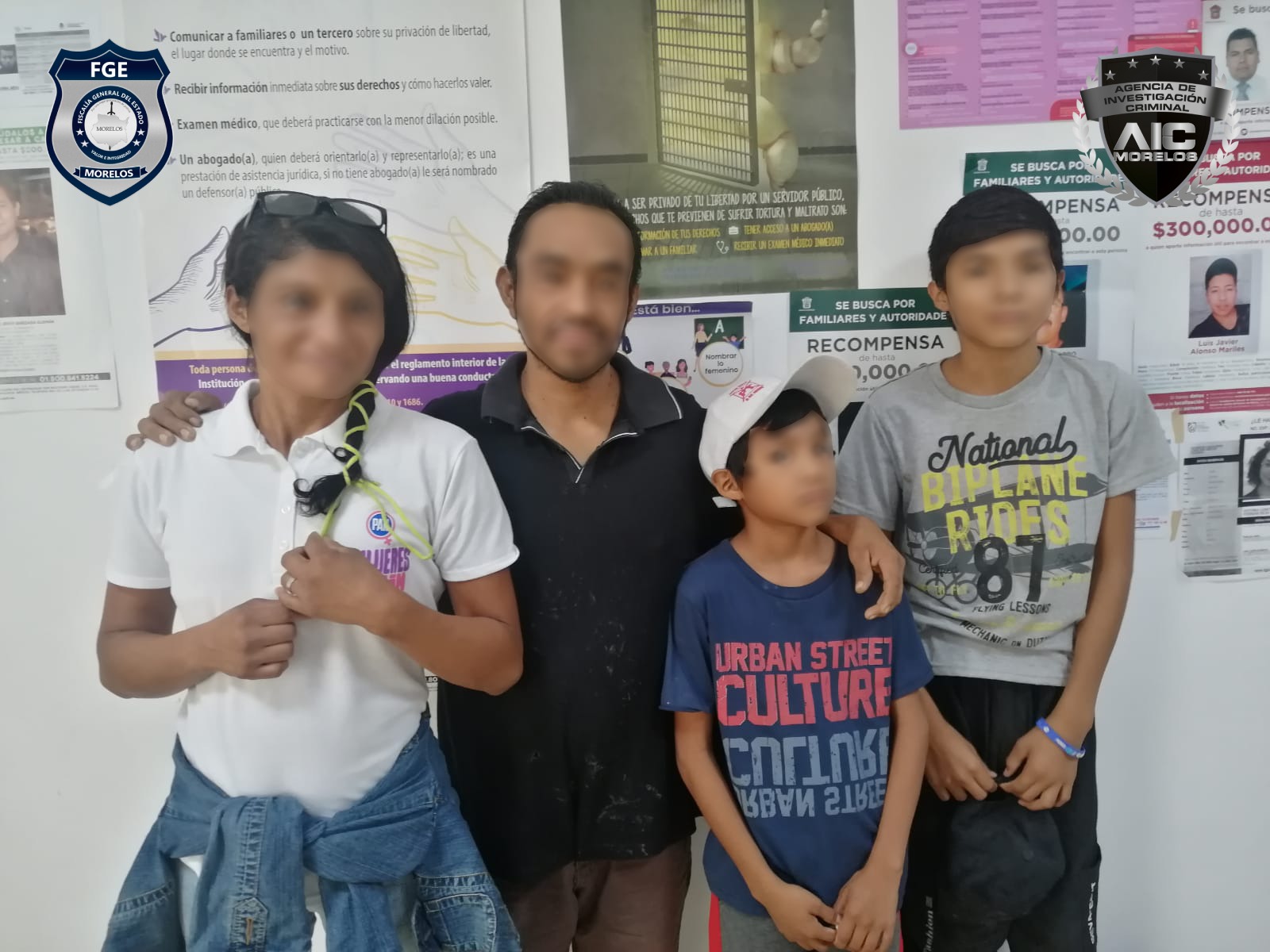 Fiscalía localiza a familia reportada como no localizada