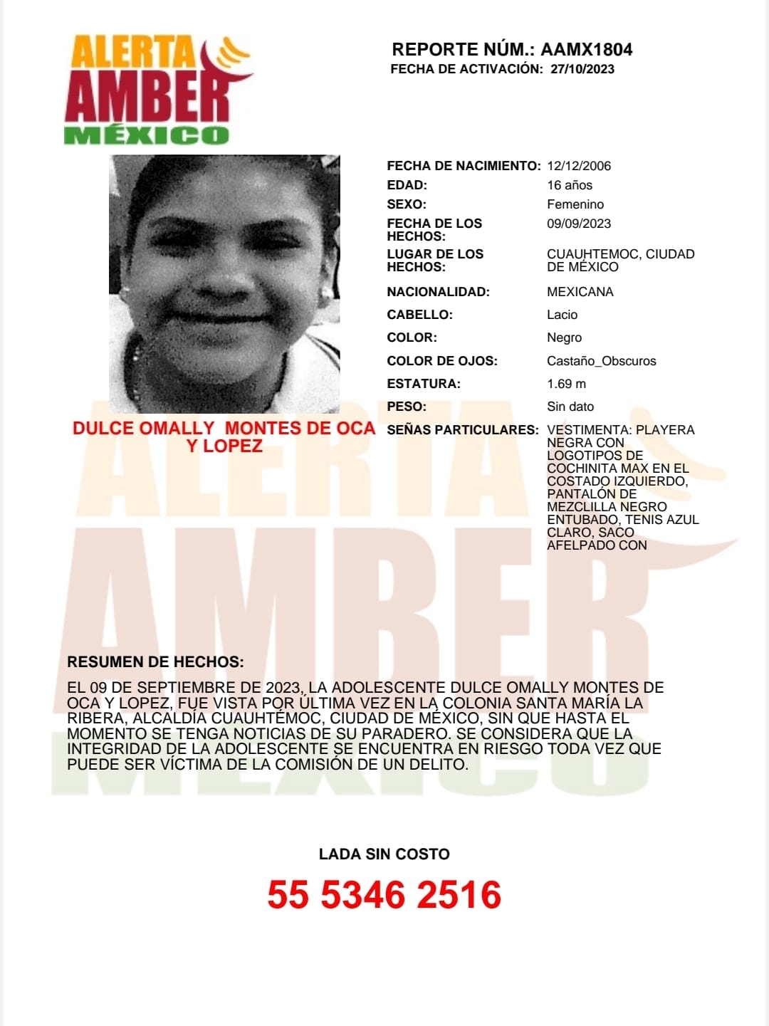 Dulce Omally Montes de Oca y López (CdMx)